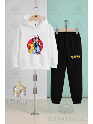Çocuk Unısex Pokemon Eslı Kapşonlu Eşofman Takımı