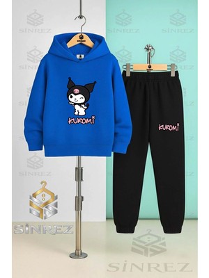 Çocuk Unısex Kuromı Goz Kırpan Sade Kapşonlu Eşofman Takımı