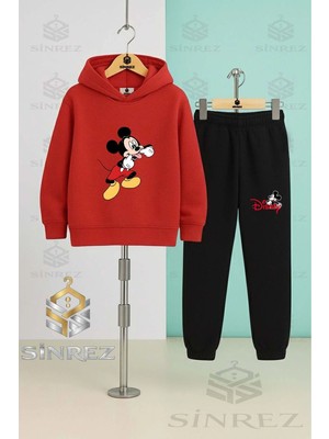 Çocuk Unısex Mıckey Dıl Kapşonlu Eşofman Takımı