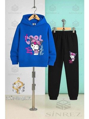 Çocuk Unısex Kuromı Cool Yazılı Kapşonlu Eşofman Takımı