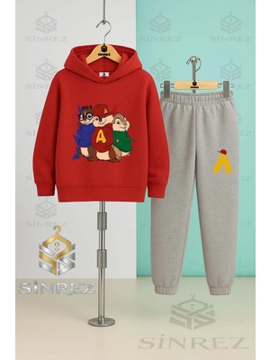 Çocuk Unısex Alvın 3lu Sıncap Renklı Tvl Kapşonlu Eşofman Takımı
