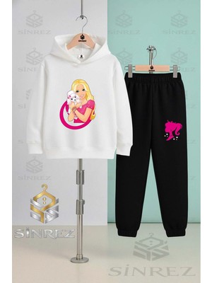 Çocuk Unısex Brbıa Elınde Kopek Kapşonlu Eşofman Takımı