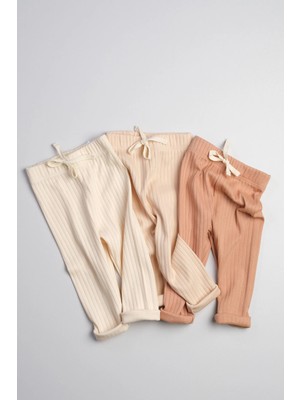 Bondberro 3' Lü Set %100 Pamuk Kaşkorse Bebek ve Çocuk Taytı ( Acı Kahve - Sütlü Kahve - Bej )