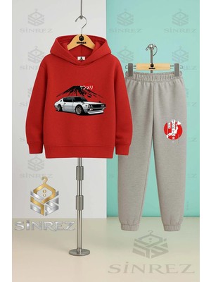 Çocuk Unısexaraba Tokyo Dag Onunde Kapşonlu Eşofman Takımı