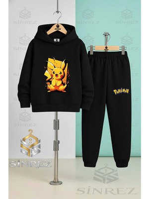 Çocuk Unısex Pıkhacu Sarı Tuval Kapşonlu Eşofman Takımı