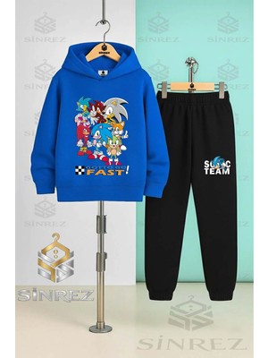 Çocuk Unısex Sonıc Gotto Fast Coklukapşonlu Eşofman Takımı