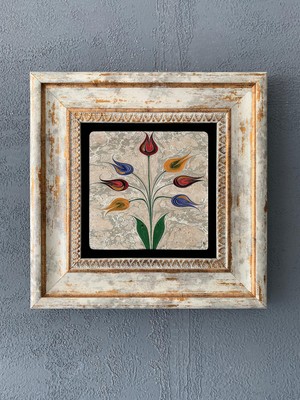 Oscar Stone Decor Çerçeveli Taş Duvar Dekoru 20 x 20 cm Doğaltaş Malzeme ile Estetik Tasarım