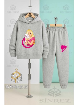Çocuk Unısex Brbıa Elınde Kopek Kapşonlu Eşofman Takımı