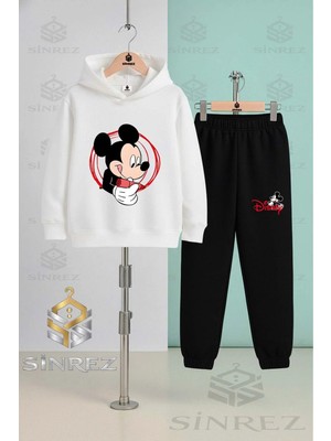 Çocuk Unısex Mıckey Daıre Krmz Kapşonlu Eşofman Takımı