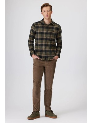 Lee Cooper Ricky Erkek Hıgh Rıse Straıght Rahat Kesim Yüksek Bel Dokuma Pantolon Düz Paça Bej