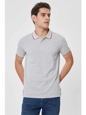 Lee Cooper Andy Erkek Polo Yaka T-Shirt Gri Melanj