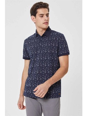Lee Cooper Fresh Erkek %100 Pamuk Polo Yaka T-Shirt Lacivert