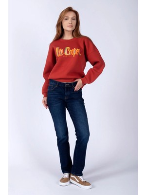 Lee Cooper Susie Yüksek Bel Normal Kesim Düz Paça Mavi Kadın Jean Pantolon