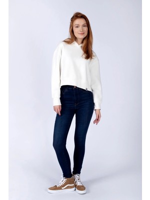 Lee Cooper Jaycee Çok Yüksek Bel Dar Kesim Çok Dar Paça Mavi Kadın Jean Pantolon