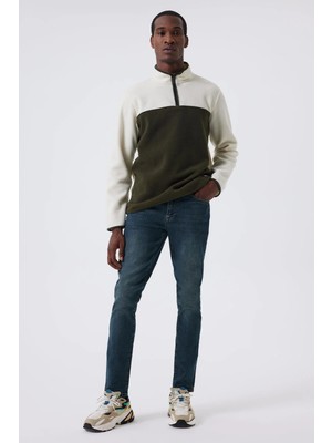 Lee Cooper Jack Normal Bel Dar Kesim Dar Paça Mavi Erkek Jean Pantolon