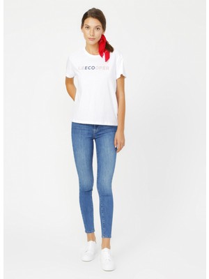 Lee Cooper Recycle Jamy Kadın Jean Skinny Highrise Fit Pantolon Agora Light