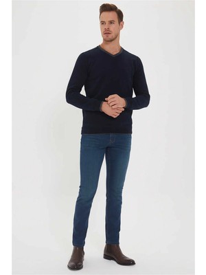 Lee Cooper Newdwade Erkek V Yaka Sweatshirt Lacivert