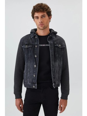 Lee Cooper Pablo 1 Erkek Kapüşonlu.jean Ceket
