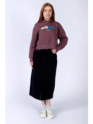 Lee Cooper Kapüşon Yaka Gül Kurusu Kadın Sweatshırt 241 Lcf 241008 Zaye Gul Kurusu