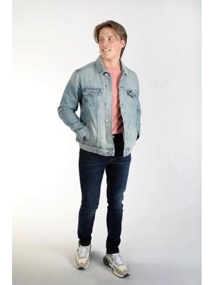 Lee Cooper Erkek Denim Ceket 242 Lcm 131001 Puebla Caesar Blue L