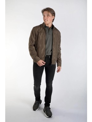 Lee Cooper Fablos Erkek Dokuma Mont Açık Haki