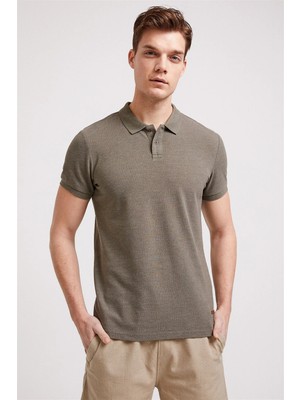 Lee Cooper Miless Erkek Polo Yaka T-Shirt Haki