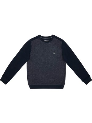 Lee Cooper Ethan Erkek Bisiklet Yaka Sweatshirt Lacivert-Antrasit
