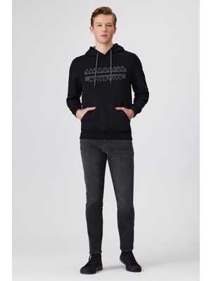 Lee Cooper Tess Erkek Kapüşonlu Sweatshırt Siyah