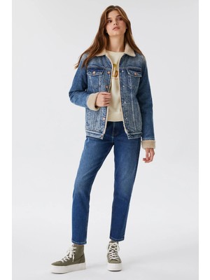 Lee Cooper Regular Fit Mavi Kadın Ceket 241 Lcf 131003 Molly 2 Denım