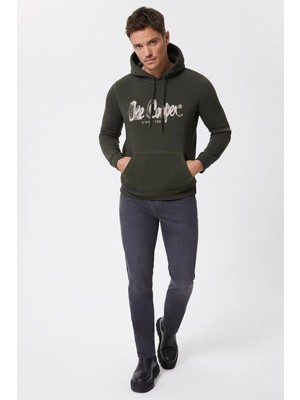 Lee Cooper Gregory Erkek Kapüşonlu Sweatshirt Haki