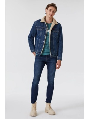 Lee Cooper Puebla Erkek Kürklü Jean Ceket