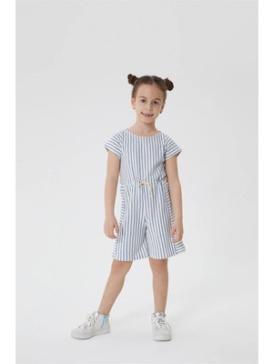 Lee Cooper Bisiklet Yaka Çizgili Kısa Kol Tulum