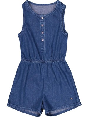 Lee Cooper Desenli Normal Mavi Kız Çocuk Tulum 222 Lcg 144003 Alexıs Denım