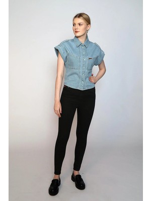 Lee Cooper Açık Mavi Kadın Denim Ceket 242 Lcf 131007 Vakka Rastaban Blue