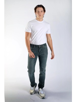 Lee Cooper Jagger Normal Bel Dar Kesim Düz Paça Yeşil Erkek Jean Pantolon