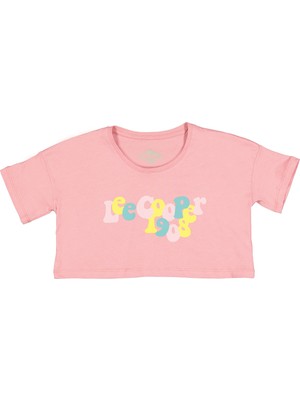 Lee Cooper Baskılı Koyu Somon Kız Çocuk T-Shirt 222 Lcg 242002 90's K.somon
