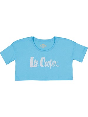 Lee Cooper Baskılı Turkuaz Kız Çocuk T-Shirt 222 Lcg 242006 Tally Turkuaz
