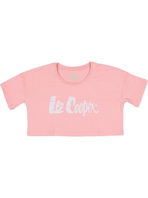 Lee Cooper Baskılı Koyu Somon Kız Çocuk T-Shirt 222 Lcg 242006 Tally K.somon