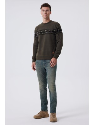 Lee Cooper Seth Erkek Selanik Sweatshırt Haki