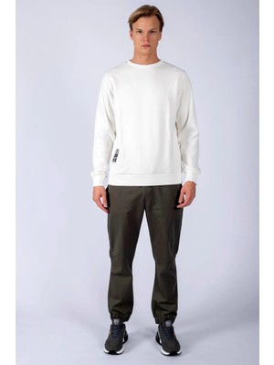 Lee Cooper Konel Erkek Sweatshırt Beyaz