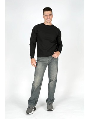Lee Cooper Luken Erkek O Yaka Sweatshirt Siyah