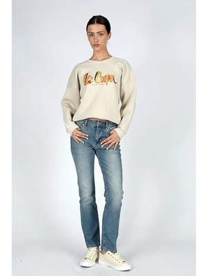 Lee Cooper Susie Yüksek Bel Normal Kesim Düz Paça Spencer Kadın Jean Pantolon