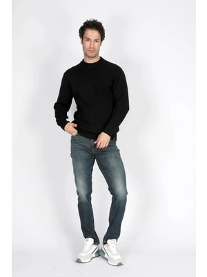 Lee Cooper Erkek Ruby Balıkçı Yaka Triko Kazak 241055 Siyah