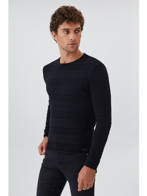 Lee Cooper Holden Erkek O Yaka Kazak Siyah