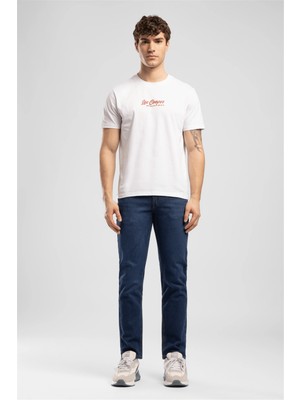 Lee Cooper Marco Normal Bel Dar Kesim Düz Paça Mavi Erkek Jean Pantolon