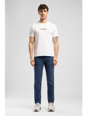 Lee Cooper Marco Normal Bel Dar Kesim Düz Paça Mavi Erkek Jean Pantolon
