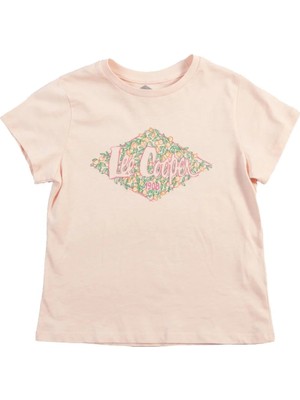 Lee Cooper Baskılı Pudra Kız Çocuk T-Shirt 242 Lcg 242003 Flowers Pudra