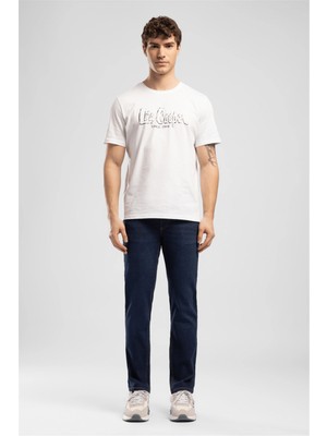 Lee Cooper Marco Normal Kesim Koyu Mavi Erkek Jean Pantolon Düz Paça Denim Kumaş 31 - 34 Beden