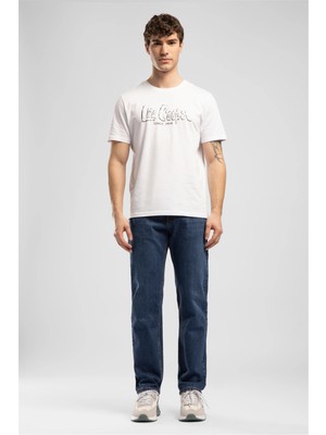 Lee Cooper Rico Yüksek Bel Normal Kesim Düz Paça Mavi Erkek Jean Pantolon