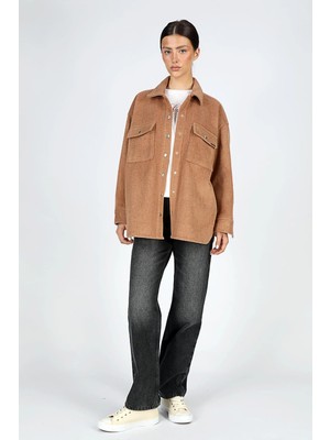 Lee Cooper Regular Fit Taba Kadın Ceket 251 Lcf 231002 Paınt Taba